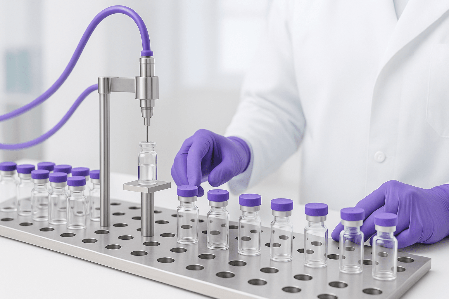 Research peptide vials